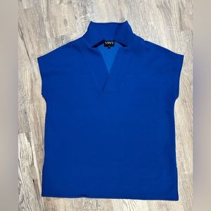 SSYS Collared Quilted Tunic size: medium, color: Royal blue